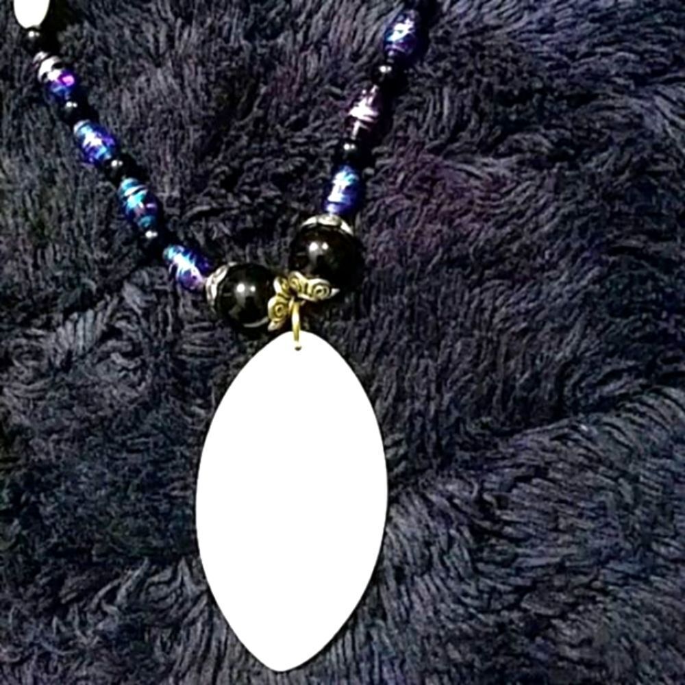MOTHER OF Pearl Beaded Necklace HandMade